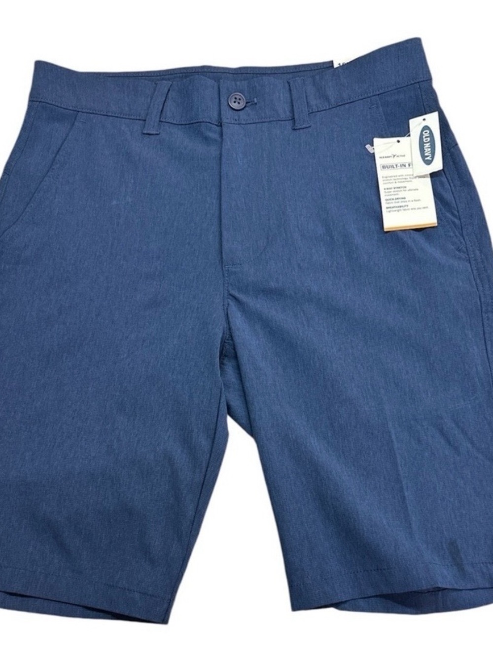 Men's Navy Blue Active Quick Dry Flat-Front Shorts Athletic Golf 38 NEW